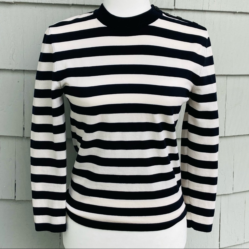 Celine striped wool blend top